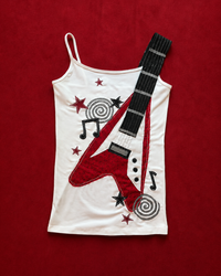 White Guitar Cami