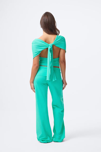 Coral Flow Wide Leg Yoga Pants