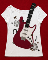 White Guitar Tee