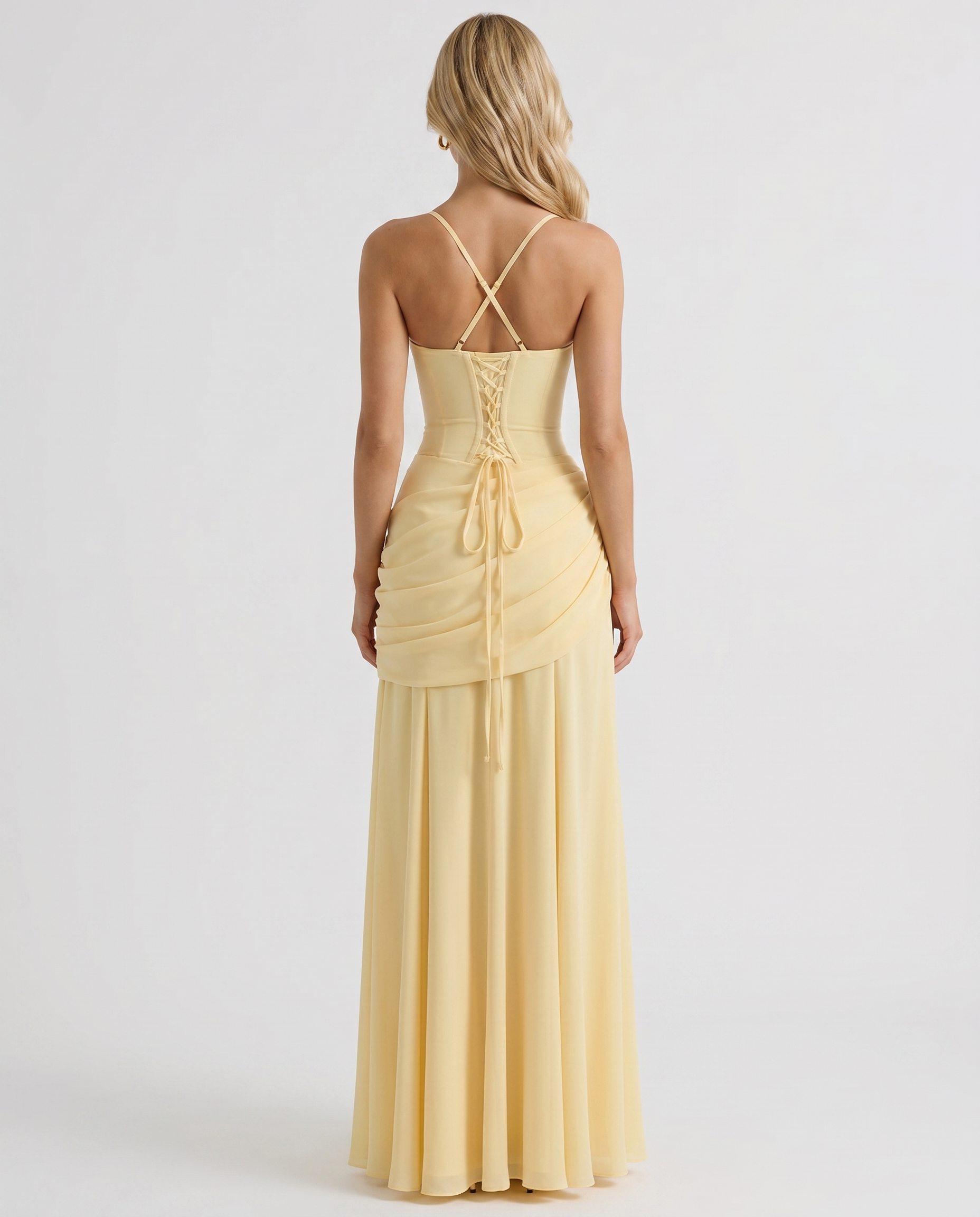 Golden Hour Ruched Maxi Dress